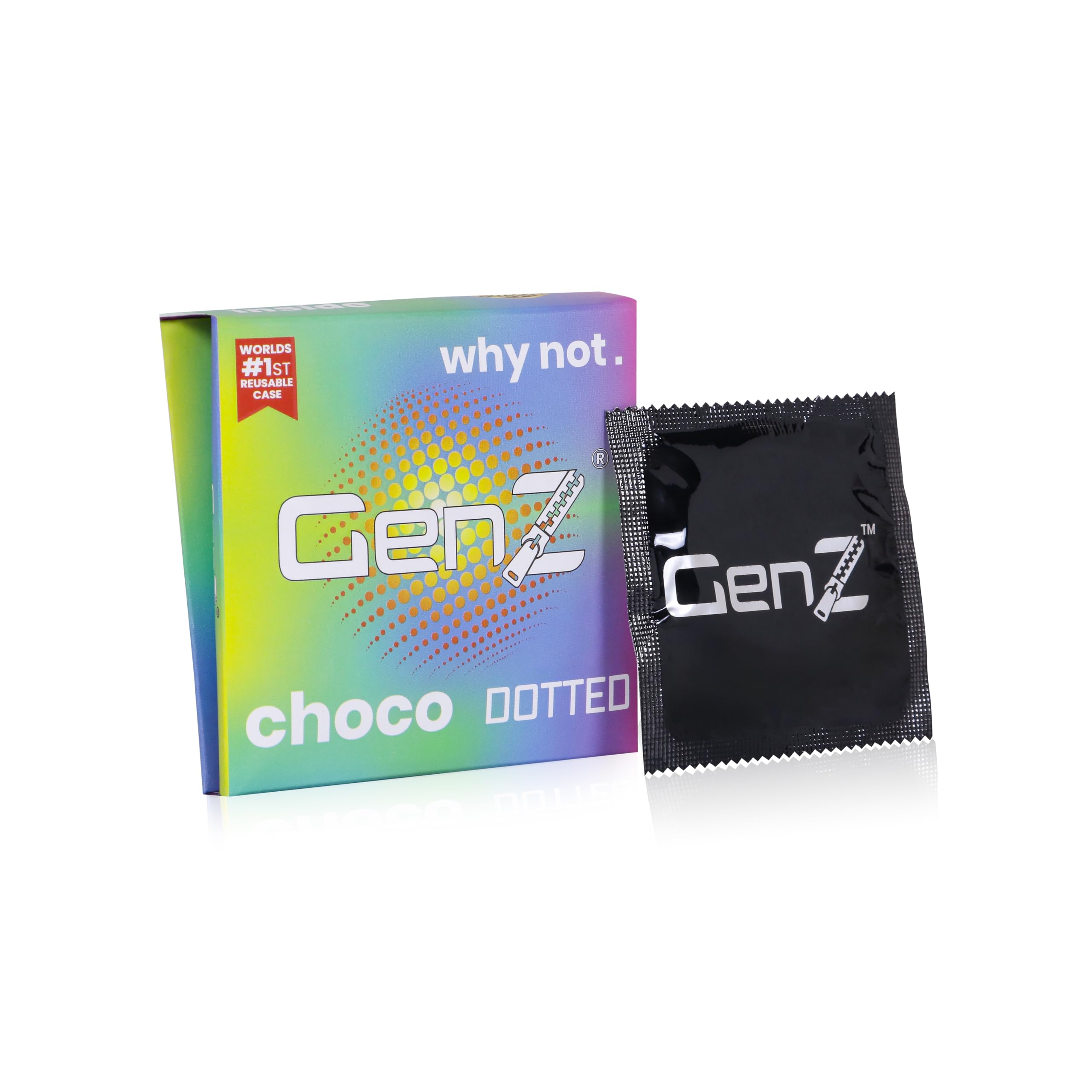 Buy GenZ 3 in 1 Condoms – Dotted | Chocolate Flavored | With Easy