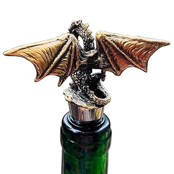 Amazon | ドラゴン装飾ボトルストッパー ワイン用 ユニークな