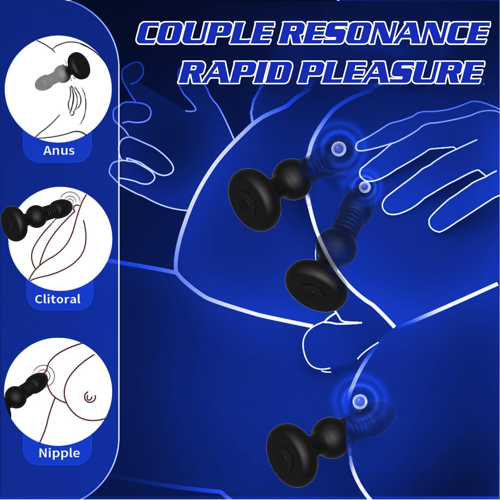 Plug Anal Vibromasseurs Sextoyse Homme Sex, Plug Anus Sex Toýs Femme Sex Toys avec 5 Modes de Propulsion et 5 Modes de Vibration Sextoyse Couple Plaisir, Débutante Sextoy Sex Toyspour Pour Homme