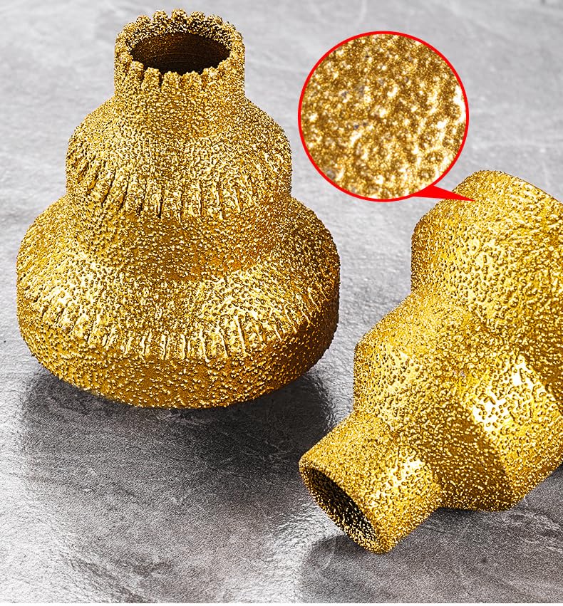 Miniatura 4 de Broca de pagoda escalonada con núcleo de diamante de rosca M10, biselado de diamante, abrelatas de agujero cónico multicapa para metal, broca