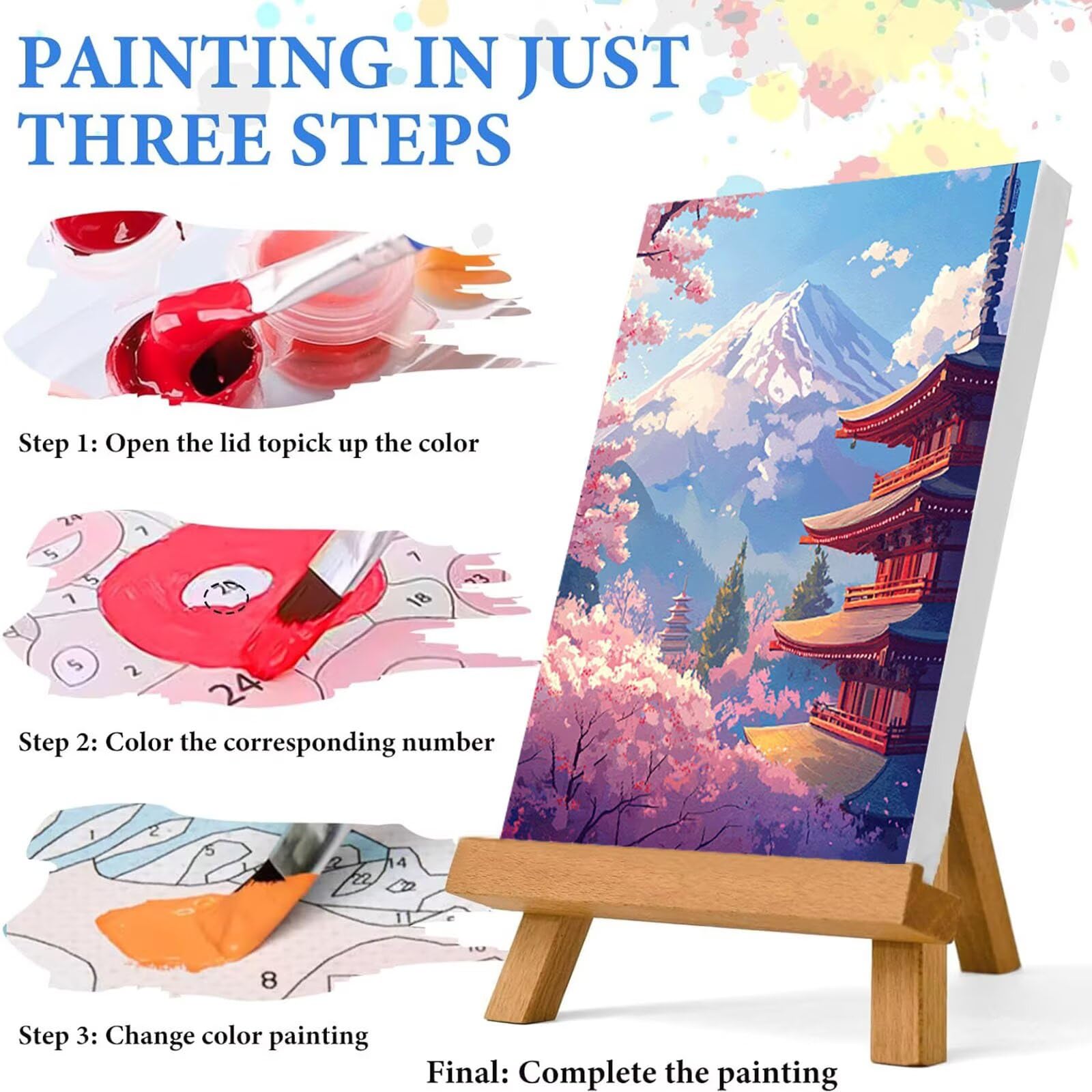 Amazon.com: Japan Paint by Numbers Kit for Adults Beginner, DIY