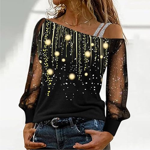 Miniatura 3 de Dressy Blouses for Women,Womens Off The Shoulder Flowy Tops Casual Batwing Sleeves Blouses Loose Chiffon Shirts