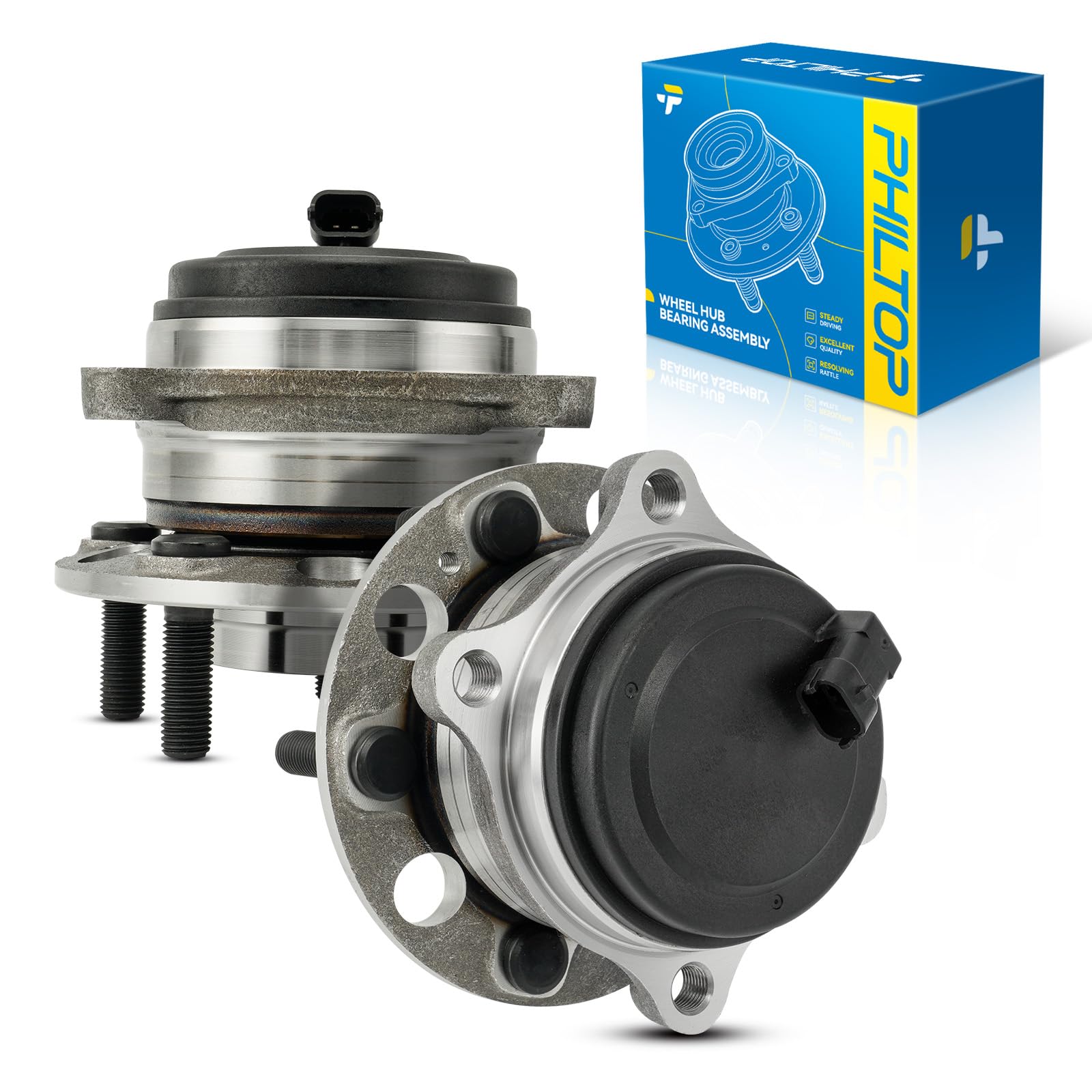 PHILTOP 512646 x2 FWD Rear Wheel Bearing Hub Assembly for Santa Fe