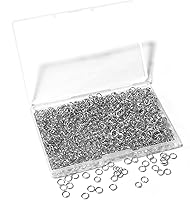 Vista 19 de 1000 piezas de anillos abiertos de 6mm chapados en plata para hacer joyas, anillos de salto plateados para manualidades, aretes, collares, pulseras