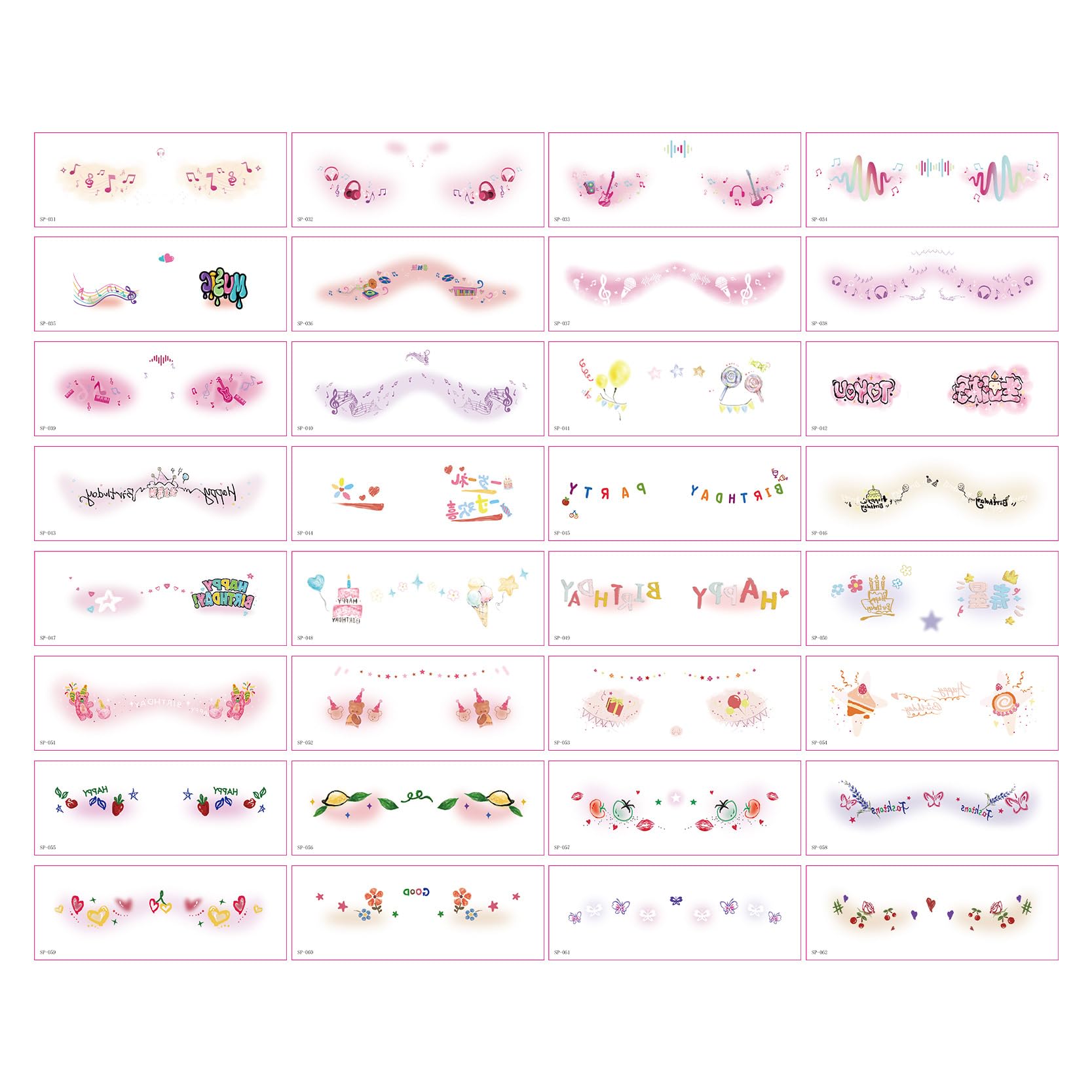 Kotkiddy 10 Sheets Glitter Music Freckles Tattoo Stickers, Music Faux Freckles Patches, waterproof, glossy face makeup