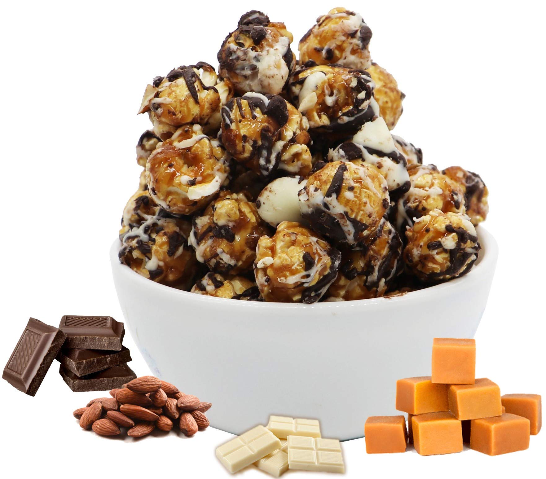 Popcorn Fusion Rakhi Gift Pack Of Chocolate & Caramel Popcorn (320g) with 2 Premium Kids Rakhi Roli Chawal Chandan Greeting Card for brother (Item Code-1050) 2