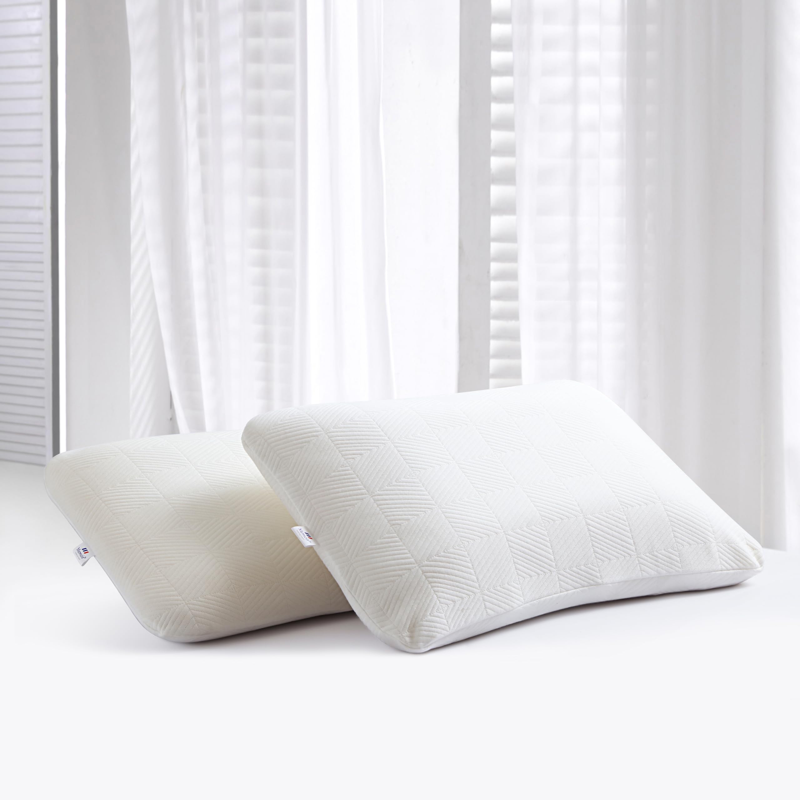 Memory Foam Pillow Pack - Queen Size, Neck Support -1