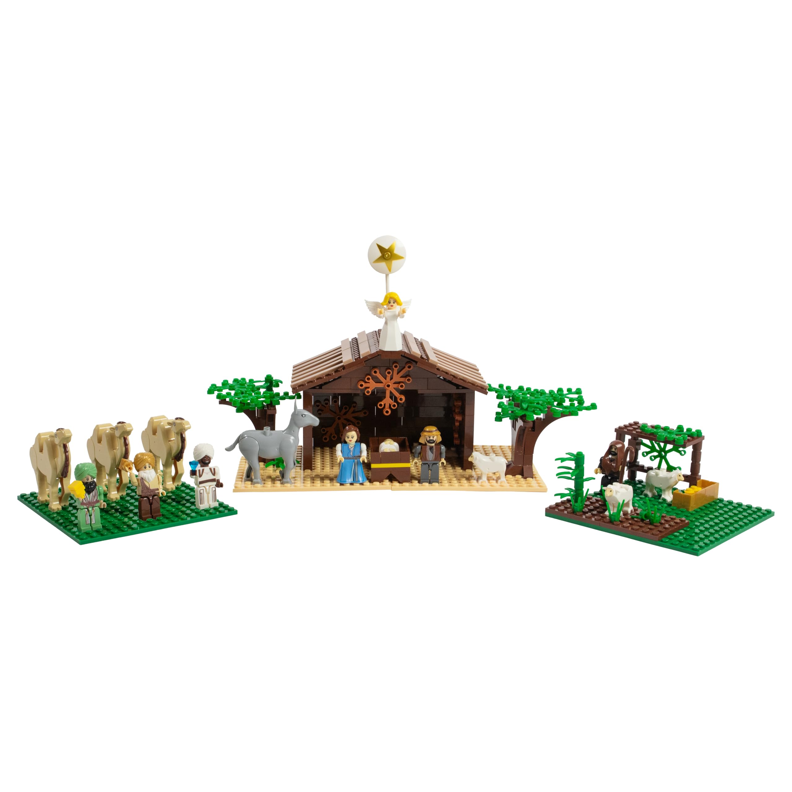 Ultimate Play Set - Large Indoor Nativity Scene, 15 Characters, Trees - Buildable Christian Sets for Kids, Perfect Stocking Stuffer, Gift for Christmas