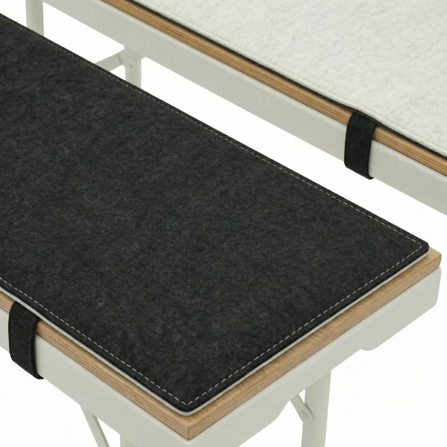 DuneDesign Set of 2: Reversible Outdoor Bench Cushion 220cm - Extra Thick Felt Seat Pads - Long Cushions for Garden Benches - Beer Tent Dining Bench Cushion - Picnic Table Pad - Patio Bench Cushions — image 1