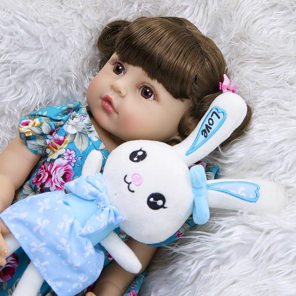Zero Pam Lifelike 22 inch 55 cm Alive Reborn Baby Doll Realistic Handmade Reborn Girl Doll Full Body Silicone Vinyl Doll (#2006)