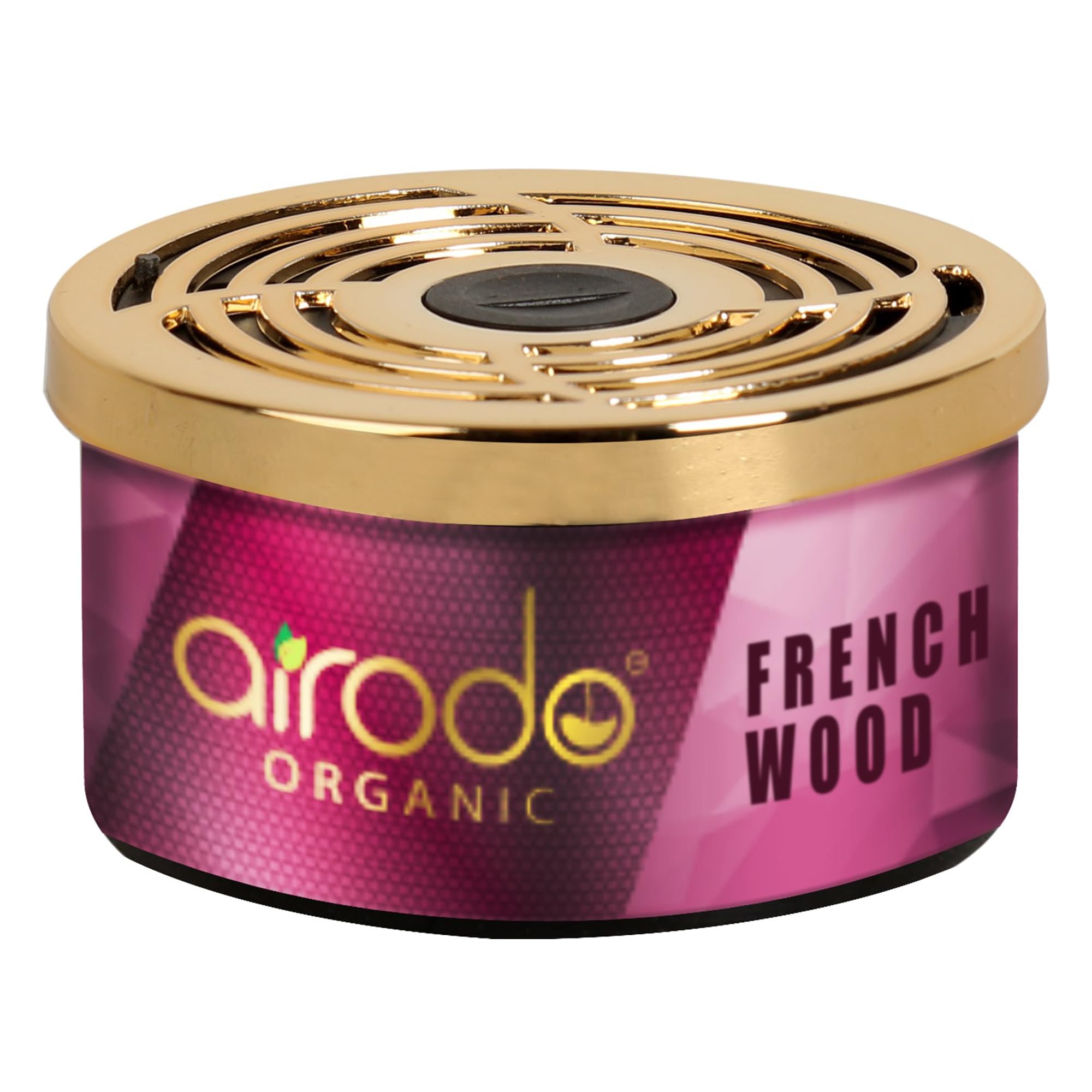 Airodo One French Wood Organic Car Perfume, Strong Fiber Air Freshener to Freshen'up Your Car - Car Accessories interior car perfumes and fresheners (50g with 2 Refill)