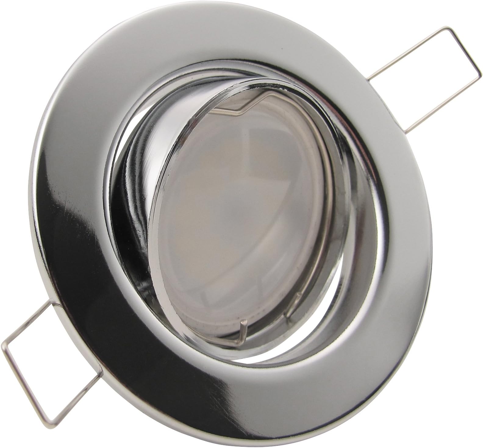 Trendlights24 LED Einbaustrahler 3er Set: 4W GU10 Spots In Chrom - 230V Deckenspots Mit 68mm Lochmaß