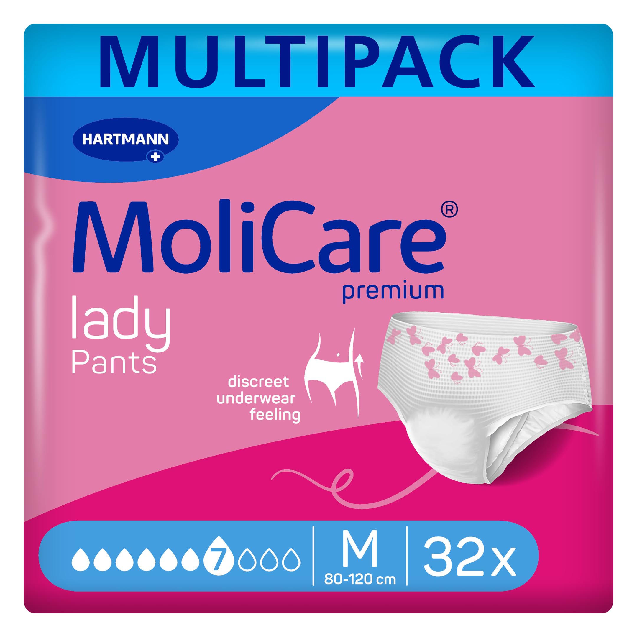 MoliCare premium lady Pants 7 Tropfen für Frauen | Größe M | 4 x 8 St.