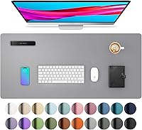 Vista 66 de Aothia Protector de escritorio de cuero, alfombrilla para ratón, alfombrilla de escritorio de oficina, secante de escritorio de cuero PU