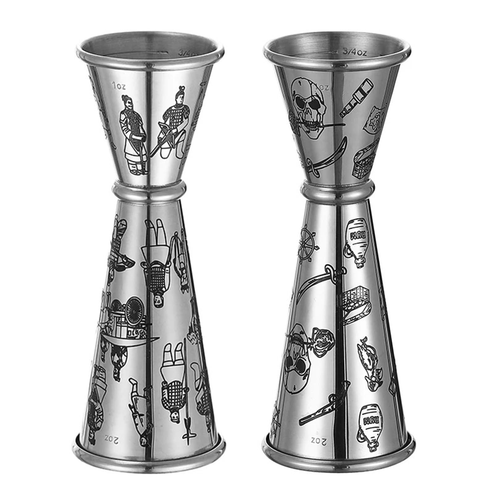 Kegelförmiger Cocktail-Jigger, Double Jigger, Cocktail 2 oz 1 Messbecher Shot Measure Jiggers(Color 13)