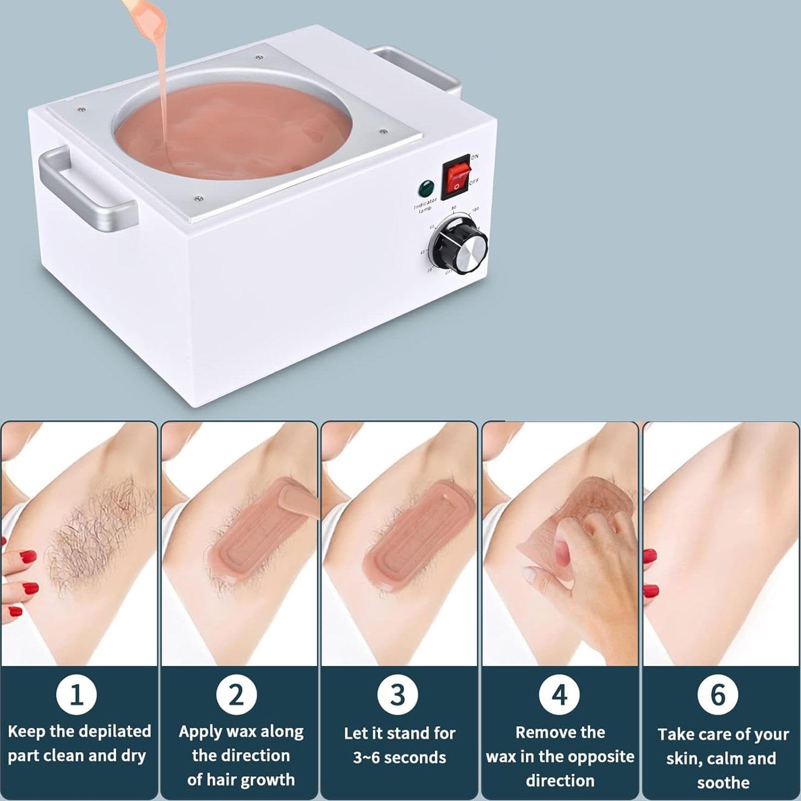 Generic Scaldacera per Estetiste, Apparecchio Professionale, Dispositivo di Fusione Della Riscaldamento Rapido, Adatto All'uso Domestico.