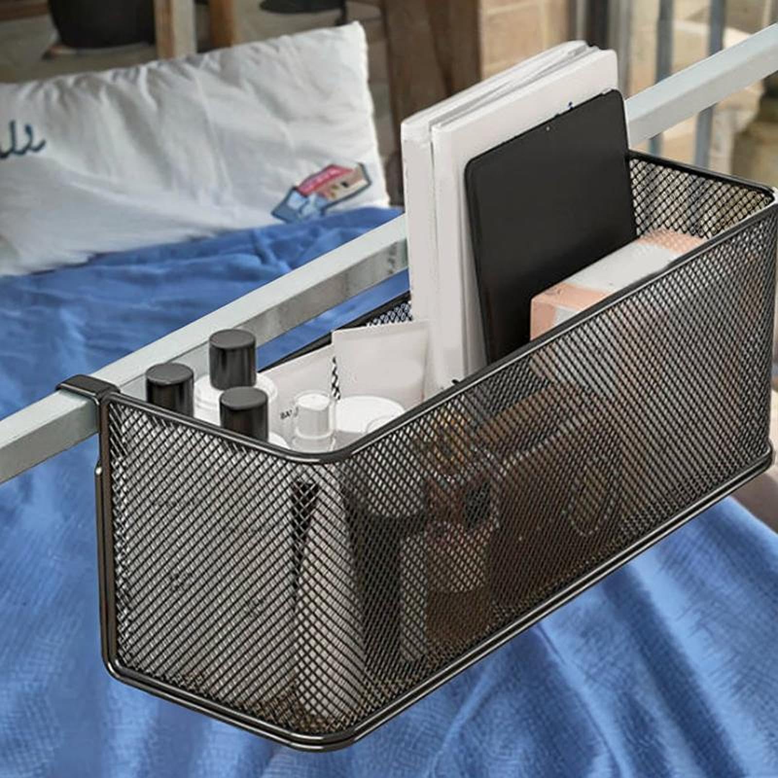 Hängekorb, Obst Aufbewahrungskörbe, hängende Obstkörbe, selbstklebend, hängende Lagerung Organisator, Metallgitter Körbe abnehmbar für Küche Bad Schränke, 38 x 18 x 12.5 cm