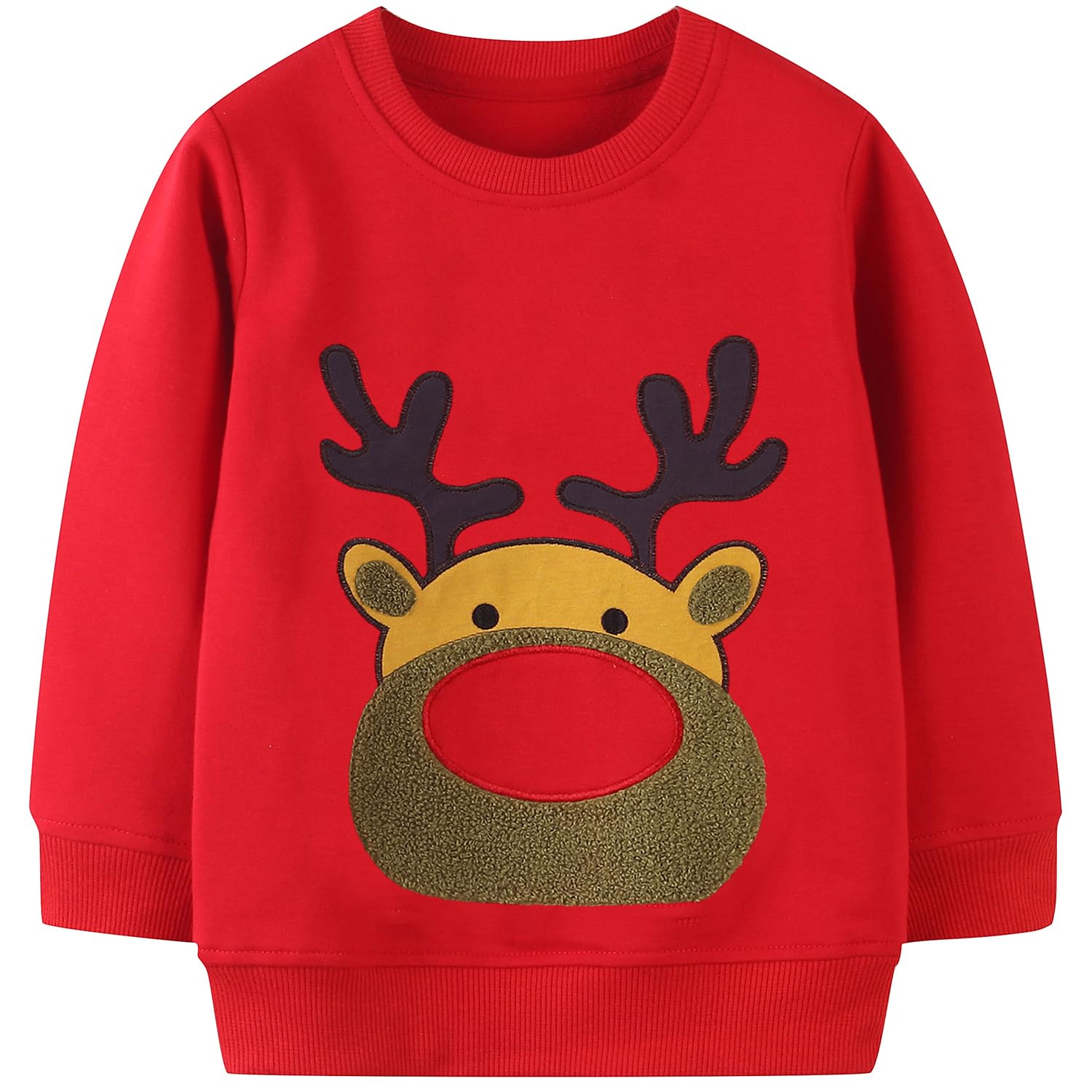 Toddler Boys Girls Christmas Sweatshirt Ugly Sweater Kids Reindeer Pullover Long Sleeve Unisex Xmas Shirt Tops 1-7T