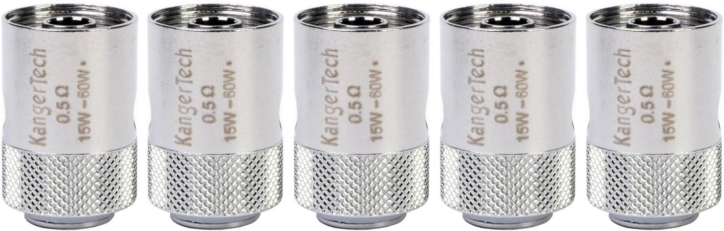 KangerTech 0.5 ohm Stainless Steel Clocc Replacement Coils Sus316L Wire For Cltank Series - Pack of 5