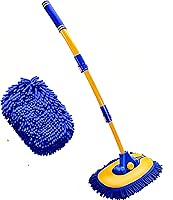 Vista 1 de Cepillo de Lavado de Auto Mejorado con Mango Largo, Cepillo de Lavado de Auto Kit de Cepillo de Limpieza de Auto Trapeador de Lavado de Auto Cepillo