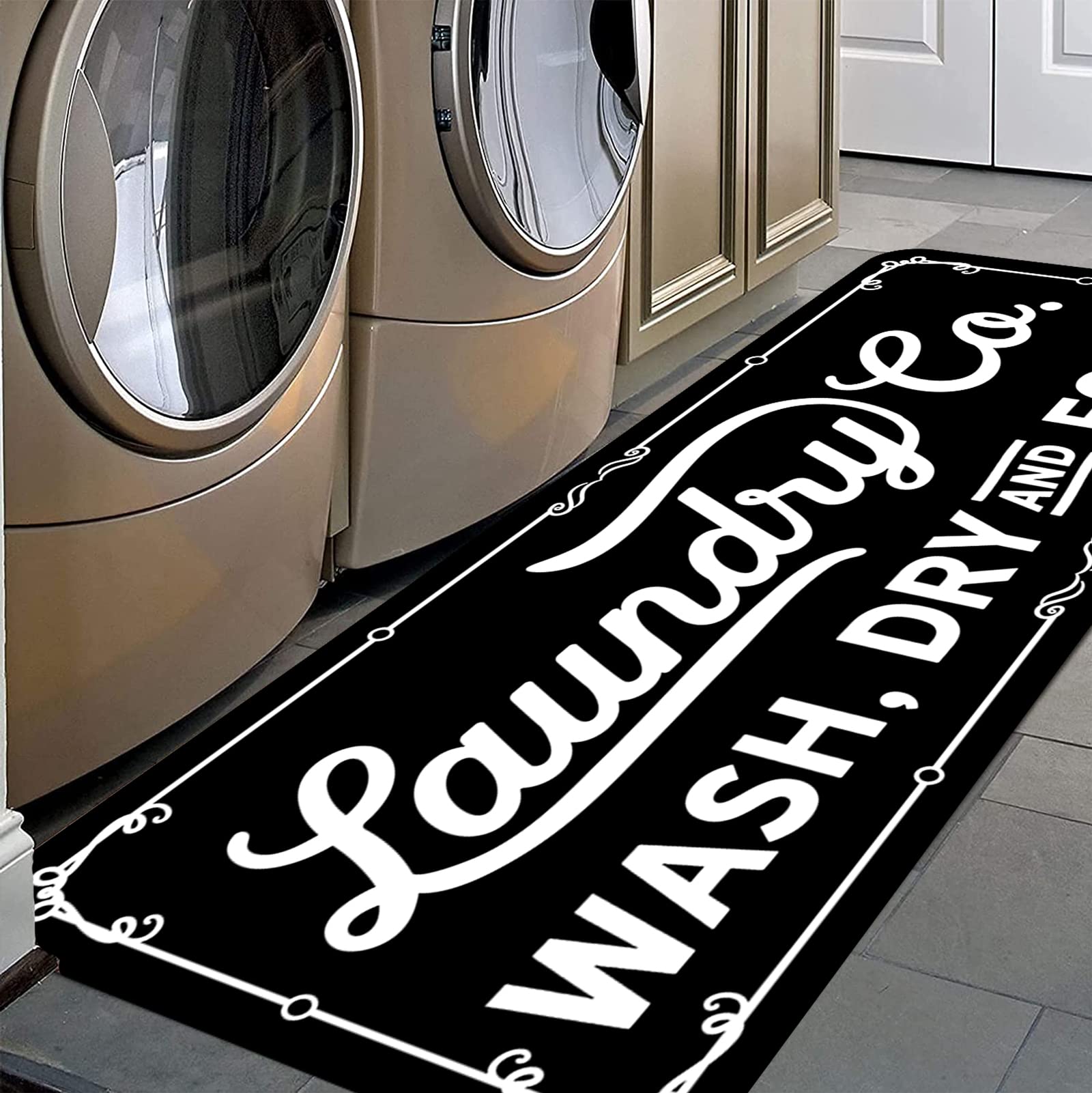 Bauernhaus-Waschraum-Teppich, 50,8 X 124,5 Cm – Rutschfester Läufer Für Waschküche, Badezimmer, Flur