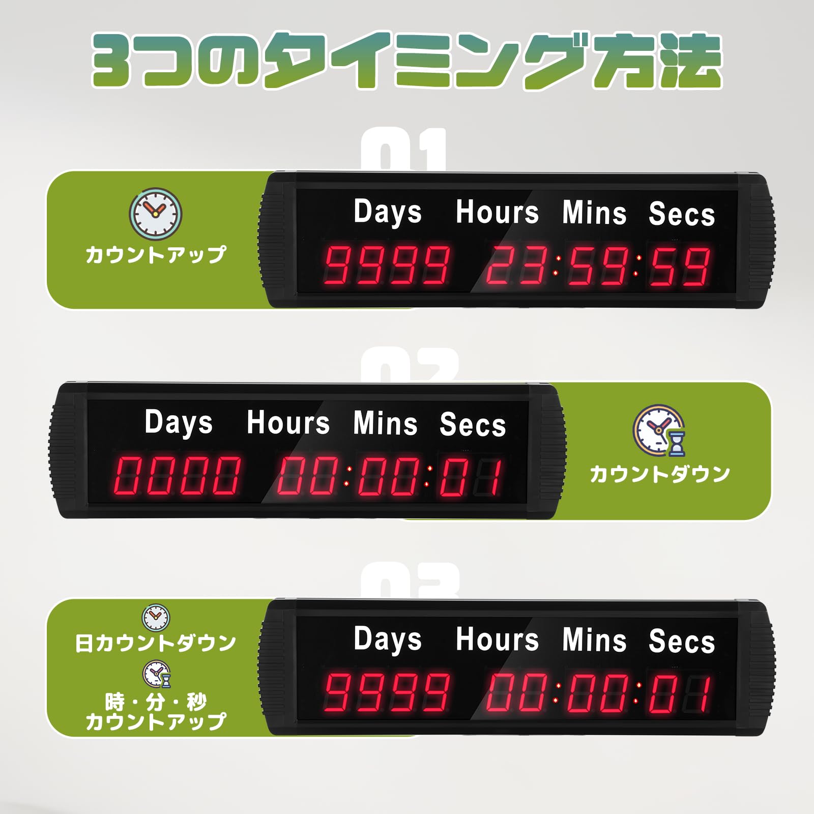 Amazon.co.jp: Spolehli 999日カウントダウンタイマー 最大9999