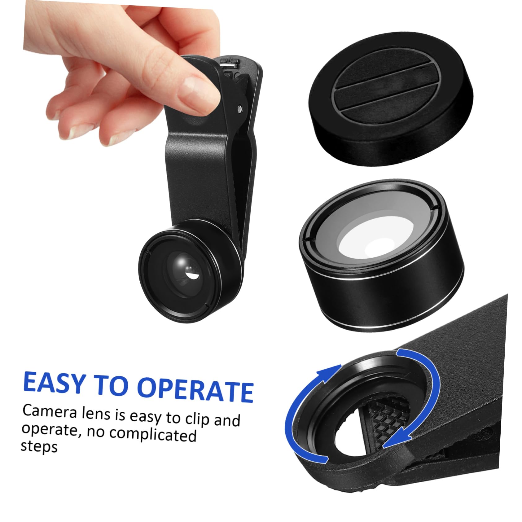 CHILDWEET 1set Kit Di Lenti Per Smartphone Portatile Obiettivo Fisheye Grandangolo Macro e Teleobiettivo Per Fotografie Di Paesaggi e Dettagli Di Piccoli Oggetti