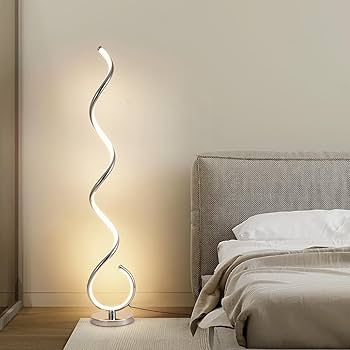 ADISUN スパイラルモダンフロアランプ ADISUN LED Modern Floor Lamp for Living Room, Spiral Floor
