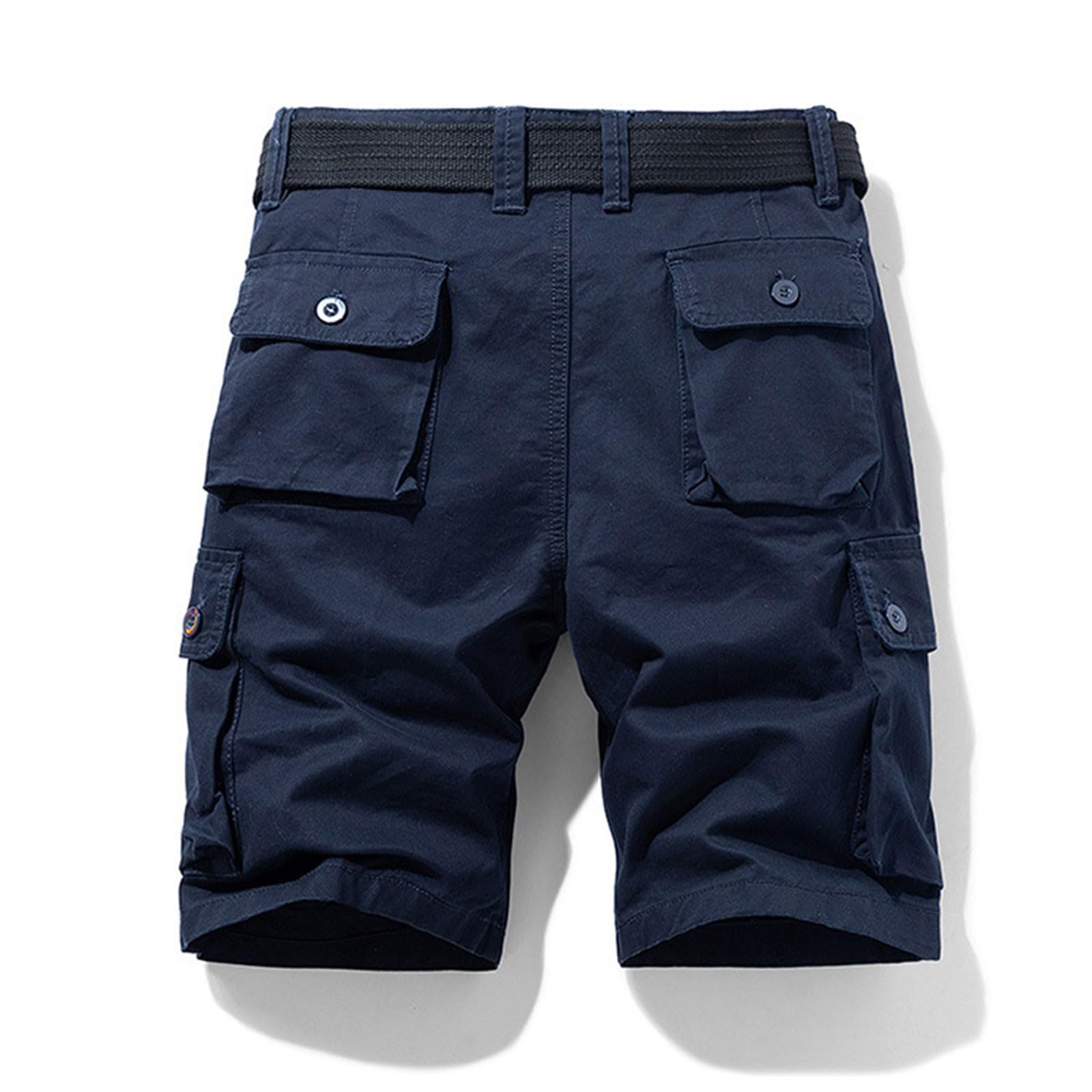 MOKBAY Cargo Short Homme Pantacourt Sport Shorts Leger Travail Ete Randonnée Été Coton Poche Bermudas Chantier Elastique Bermuda