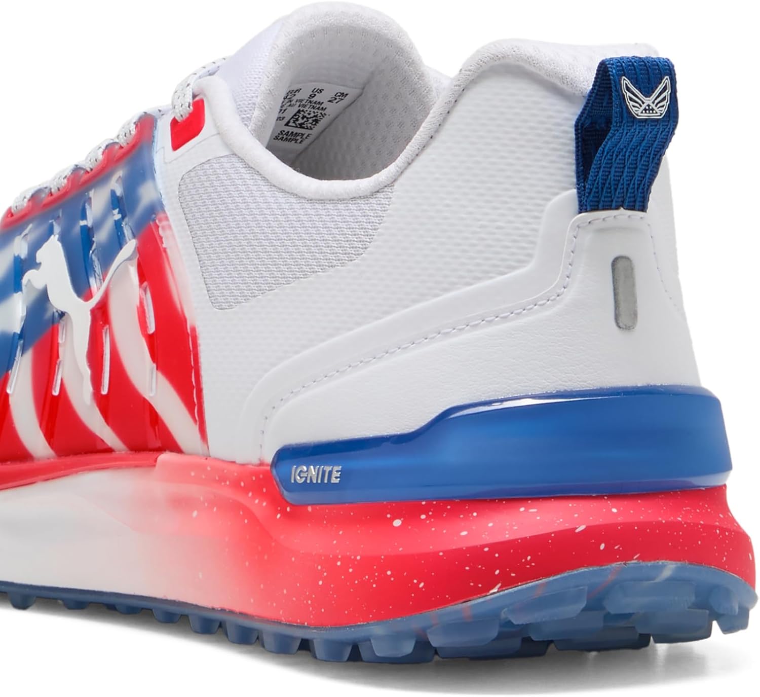 PUMA Golf Ignite Elevate 2 X Volition Spikeless Shoes White/Blue Streak/Strong Red Size 11.5 Medium - Image 5