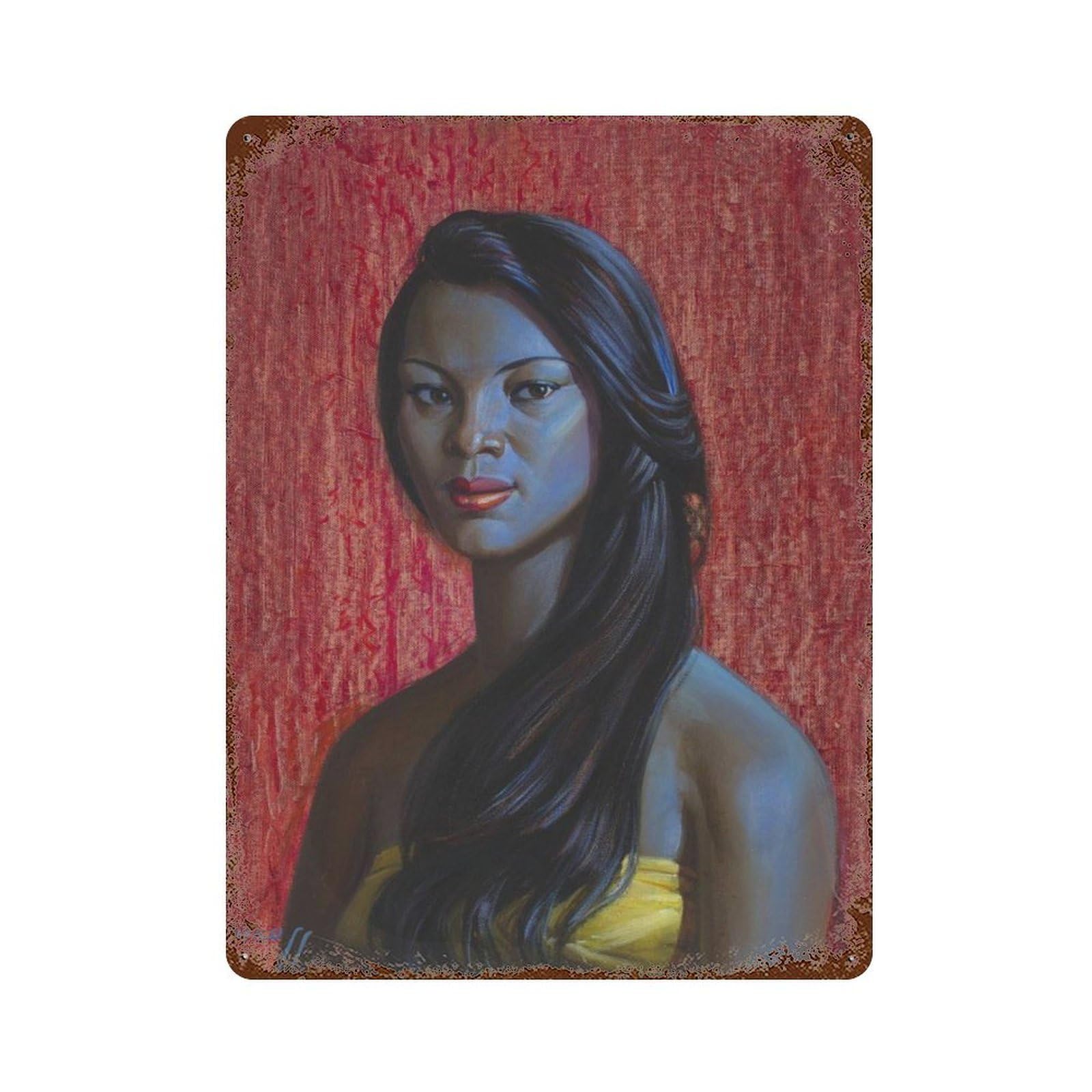 xiaoxiaoshen Artist Vladimir Tretchikoff Oriental (2) Wall Decor Art Metal Tin Poster Modern Home Decor Art Home Bar Shop Decorations Vintage Sign 40x30cm