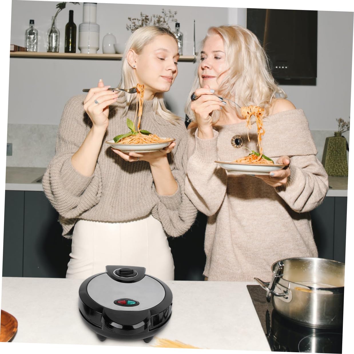 GALPADA Máquina Eléctrica para Hacer Barquillos y Crepes Antiadherente con Base Antideslizante para Uso Doméstico Cocina y Comedor Compacto y Fácil de Operar