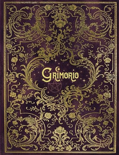 Grimorio de brujas: cuaderno en blanco para escribir hechizos, conjuros, rituales y recetas mágicas | Libro de las sombras | Libro de hechizos en blanco | Libreta de bruja, magos, druidas, wiccanos A4