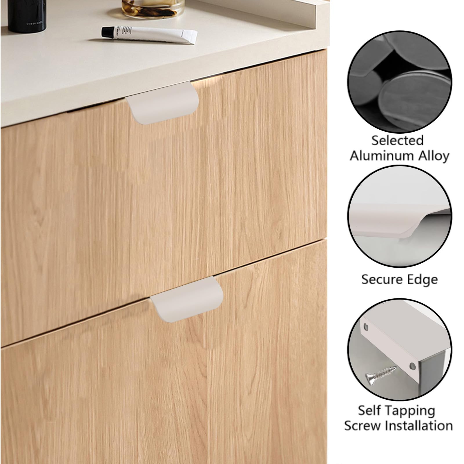 MOROBOR Zelfklevende Ovale Schuifdeur Trekt, 2 stks Gold Aluminium Flush Pull Punch-Free Handvat voor Schuifdeur Ramen Kasten MOROBOR Zelfklevende Ovale Schuifdeur Trekt, 2 stks Gold Aluminium Flush Pull Punch-Free Handvat voor Schuifdeur Ramen Kasten