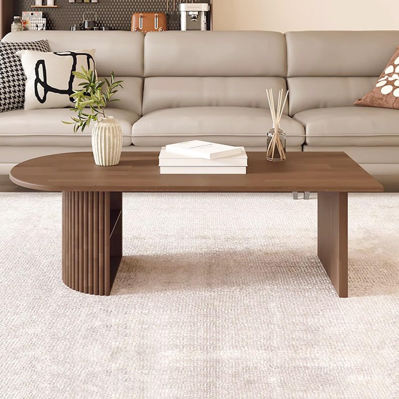 Table basse en bois 120cm : résolvez le désordre avec le rangement caché