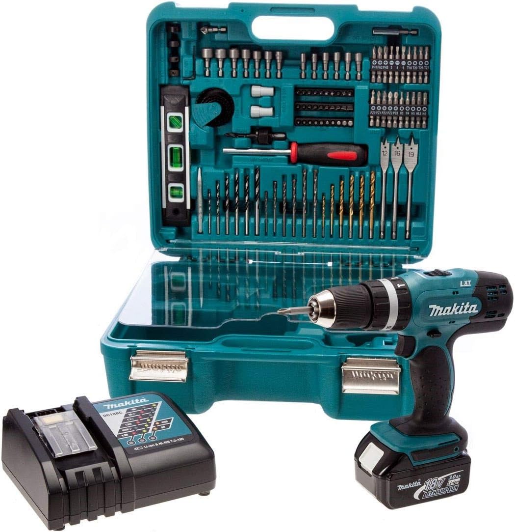 DHP453SFTK 18V LXT Combi Drill with 101 Piece Accessory Set BHP453RFTK