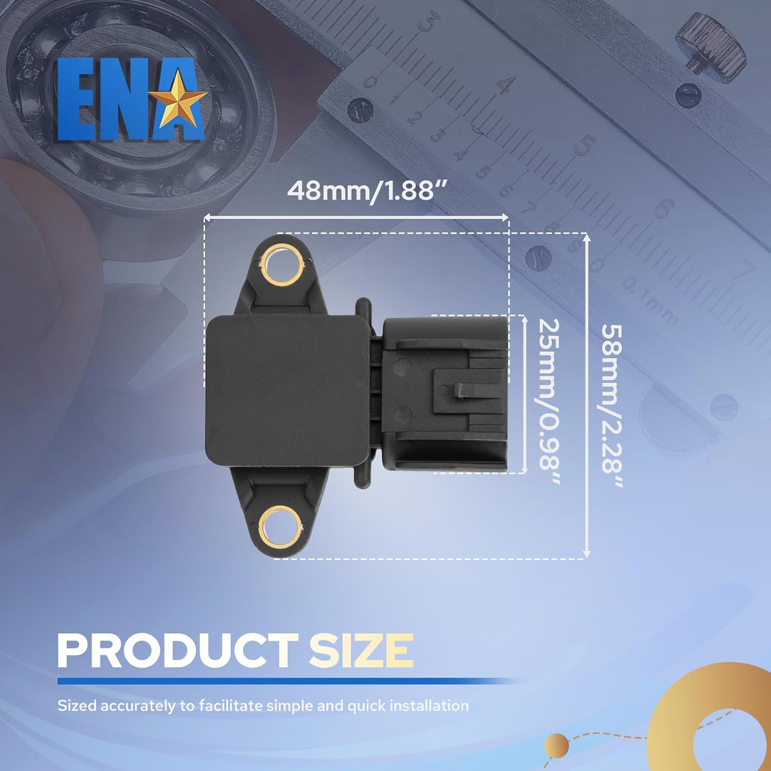 ENA Manifold Absolute Pressure Sensor Compatible with 2001 2002 2003 2004 Dodge Jeep Chrysler Grand Caravan Durango Ram 1500 Van Ram 2500 Van Grand Cherokee TJ Town & Country Replacement for AS158