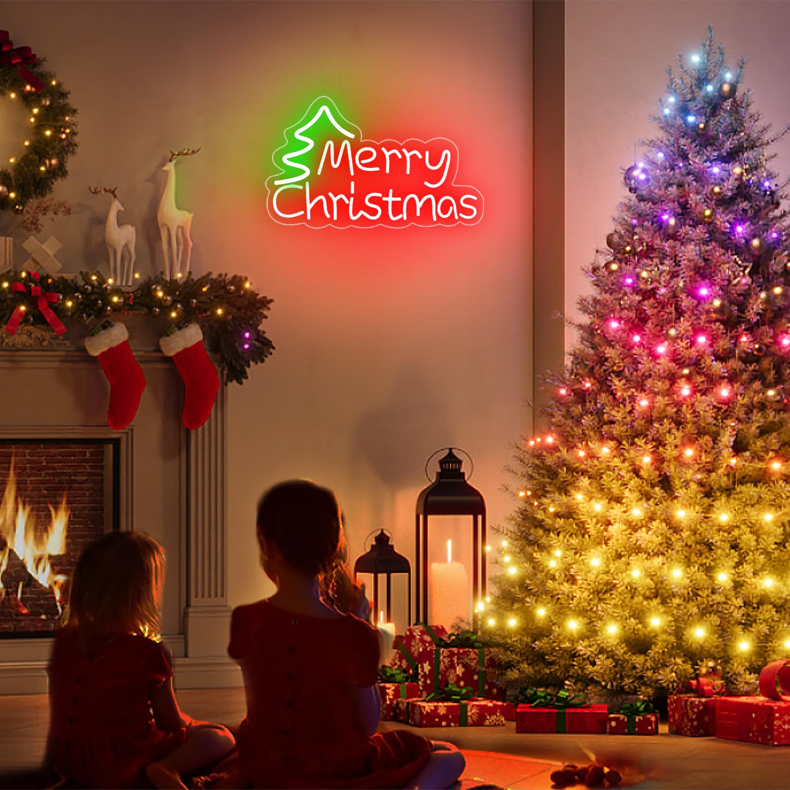 Amazon.co.jp: Merry Christmas ネオンサイン アクリル製