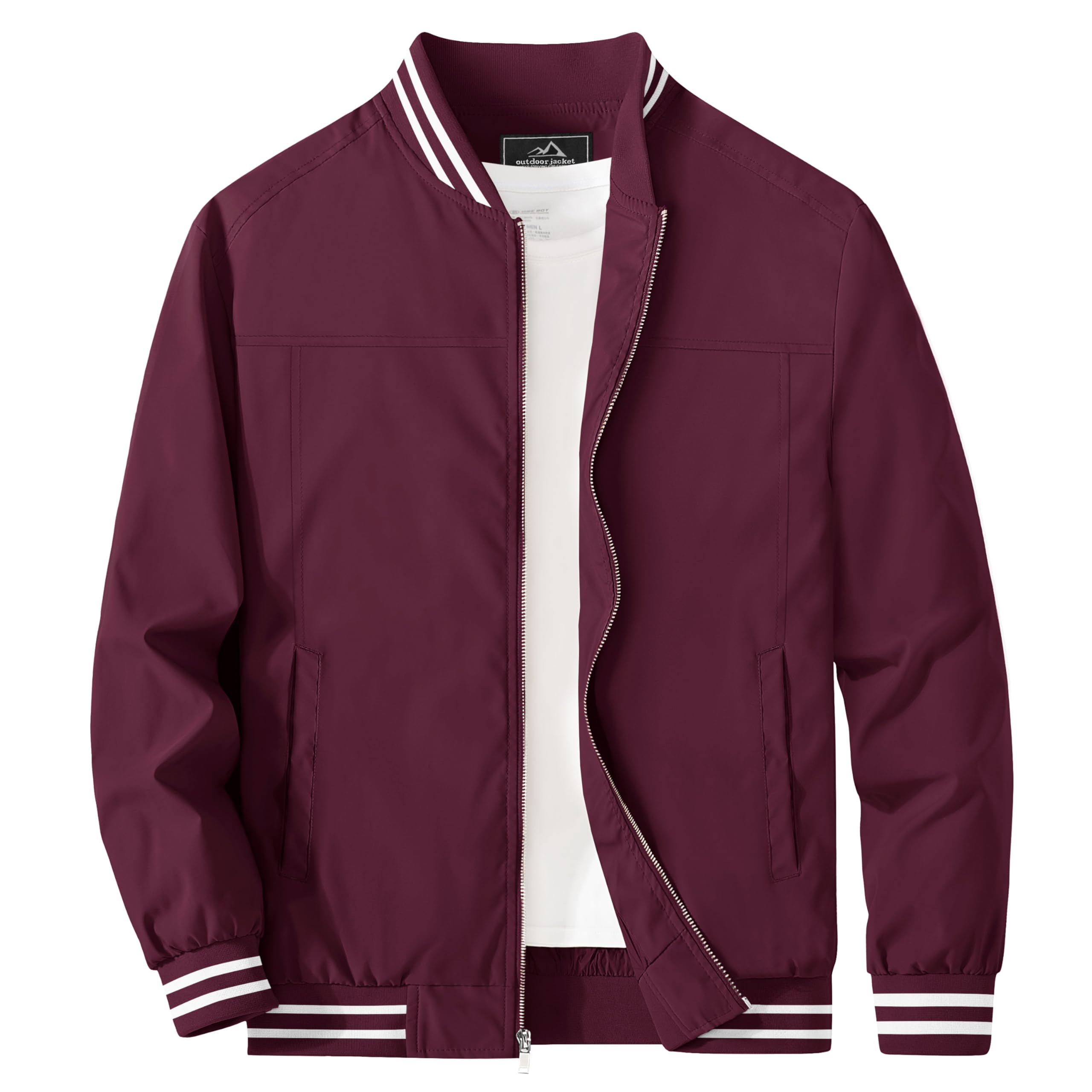 MAGCOMSEN Men's Bomber Jacket Lightweight Windbreaker Stylish Casual Jacket