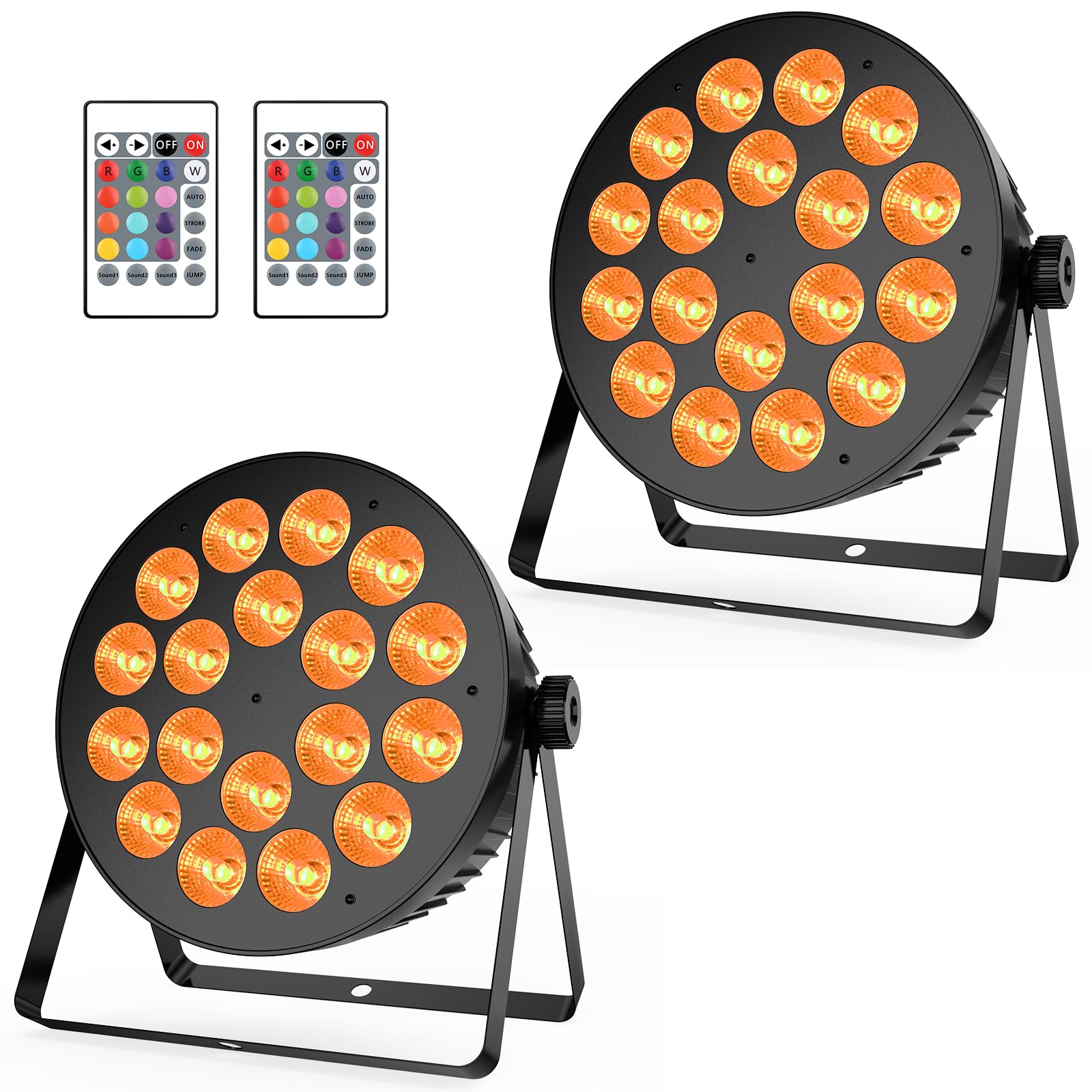 Lixada AC 90-240V 12 LEDs Par Lights 8 Kanaals RGBW Kleurmengpodiumverlichting Met Dmx Strobe Sound Actieve Modus Voor Disco Party Christmas Wall Wash