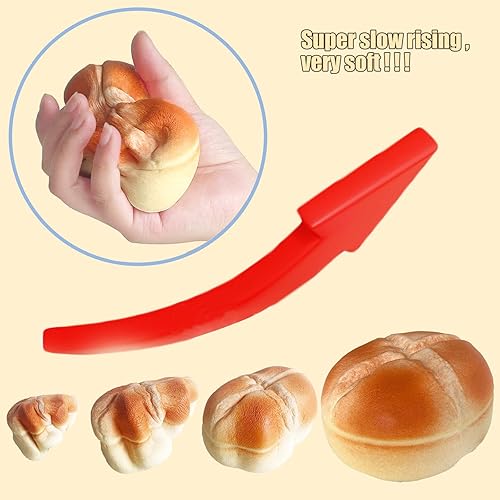 Miniatura 2 de Juguete de pan súper suave de levantamiento lento para niños, regalo de cumpleaños, lindo alivio del estrés, encantadores juguetes perfumados