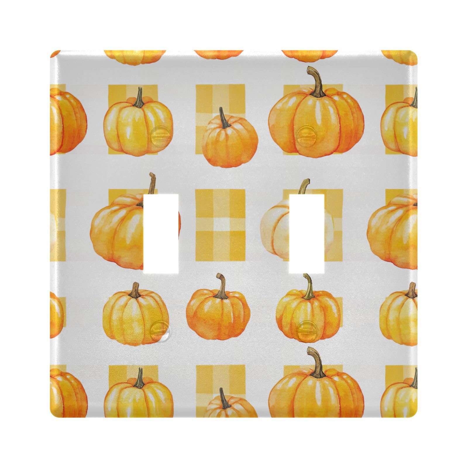 UMIRIKO Fall Pumpkin Thanksgiving Autumn Light Switch Cover Plate Covers Decorative Double Toggle Home Decor 202b7152