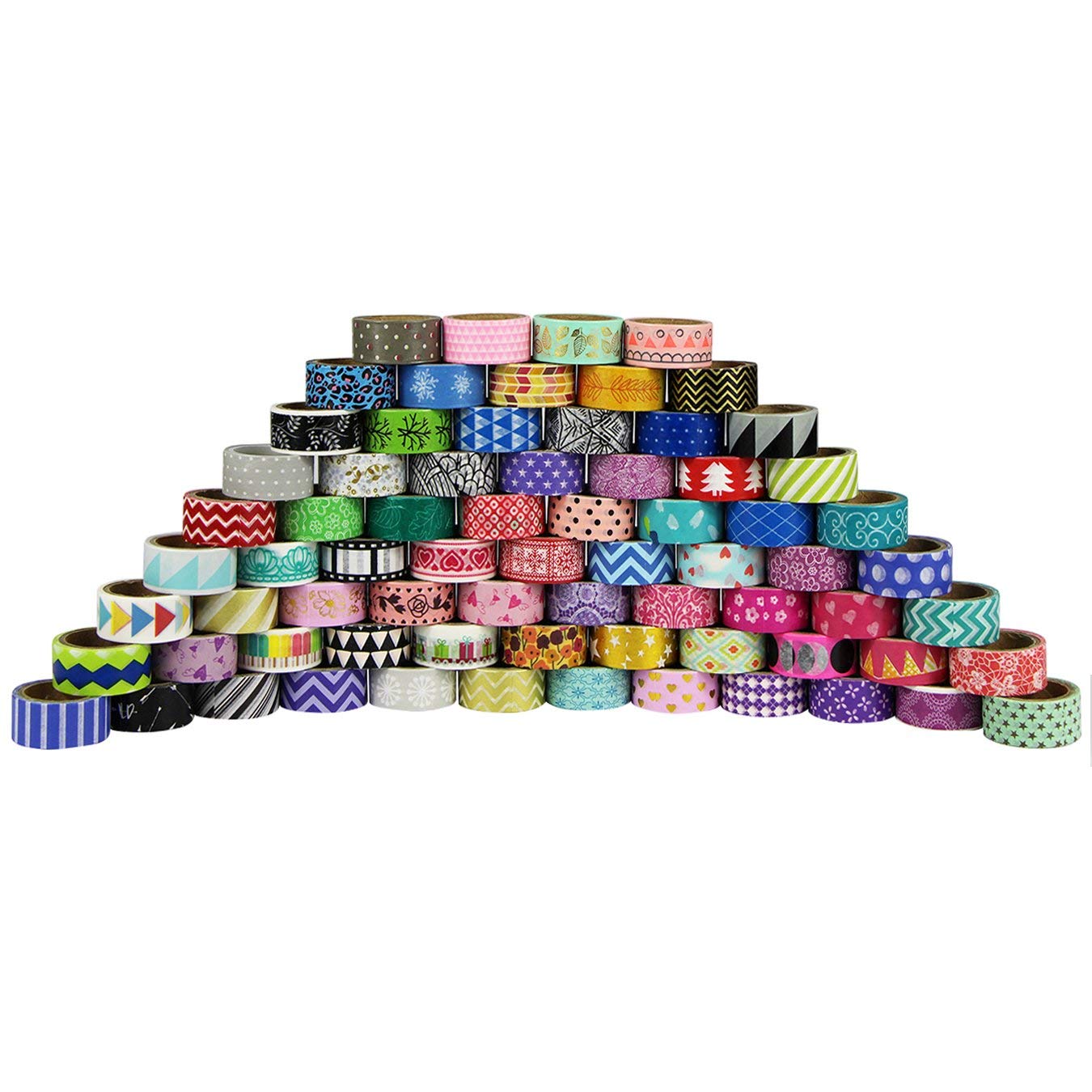 10 Rolls Different Patterns Decorative Washi Tape Masking Tape Adhesive Scrapbooking DIY Craft Gift (10 x Patterns)