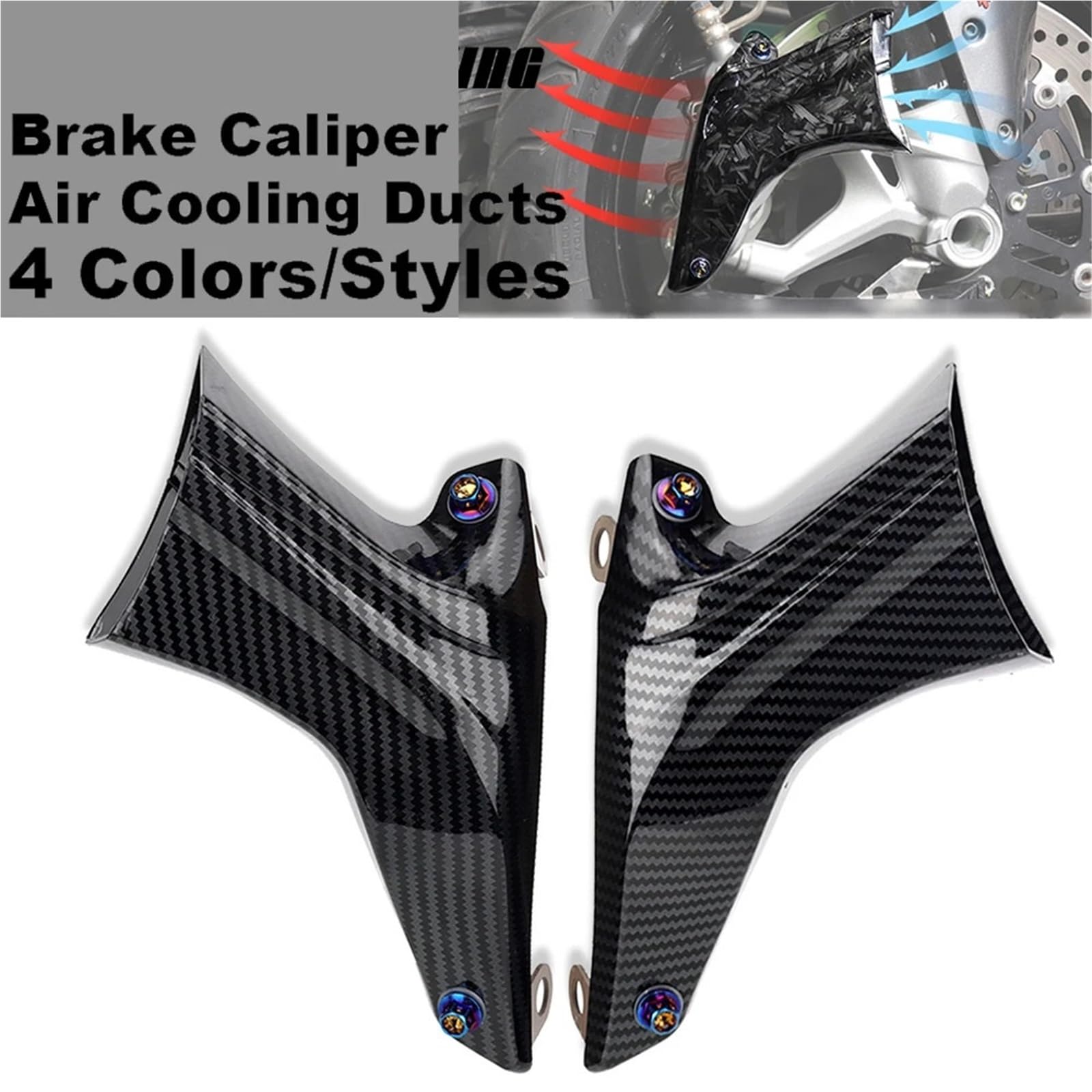 Condotto aria moto Condotti di raffreddamento dell'aria della pinza freno adatti per Suzuki GSXR/GSX-R 600 750 1000 GSX-S750 GSX-S1000 V-Strom 1000 GSXR750 GSXR1000(SQ-001-C)