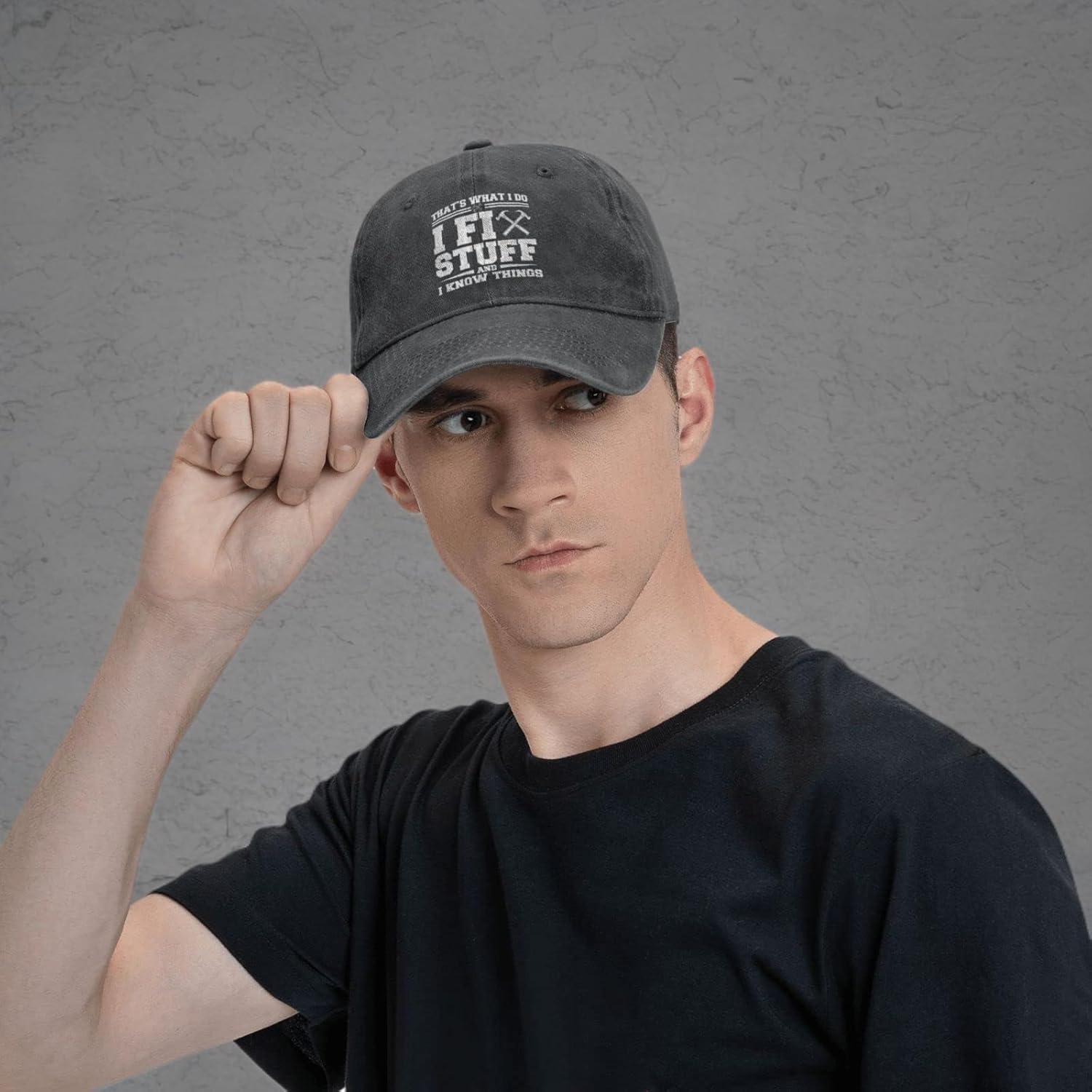 I Fix Stuff & I Know Things Hat - Unique Gifts for Men Who Have Everything, Perfect for Dad or Husband - Image 8