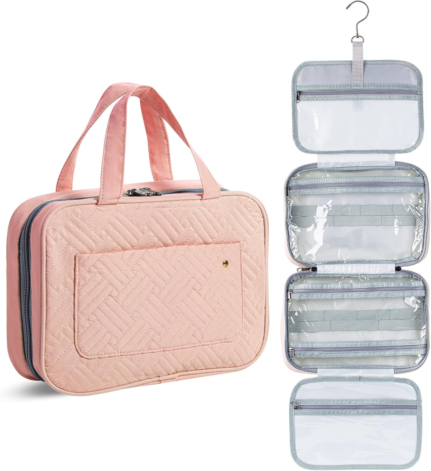 Ms. Pen- Travel Toiletry Bag Organizers, Baby Pink, Makeup
