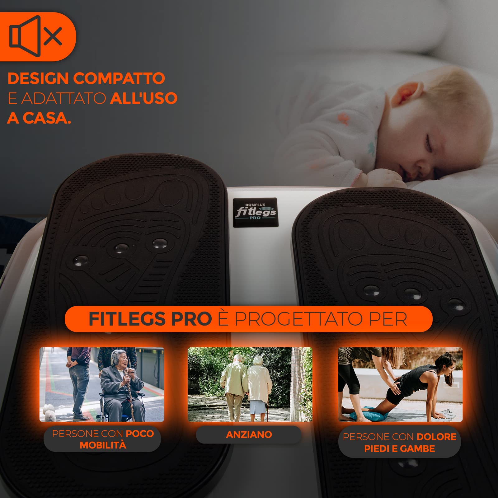 Esercitatore per Gambe a Circolazione | Fitlegs Pro | Esercitatore per Ginnastica Passiva | 30 Livelli di Velocità | Salute