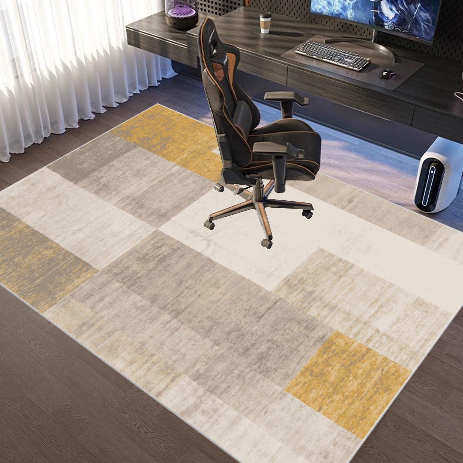Office Gaming Chair Mat for Hard Floor Computer Floor Mat for Carpet Office Chair Carpet Protector Mat Carpeted Floor - Image 2