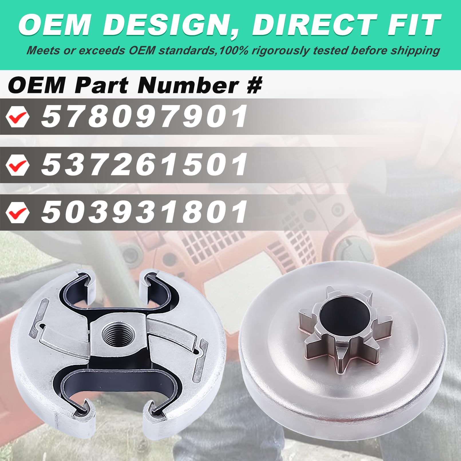 Gas Can Spout Adefol Chainsaw Clutch Cover & Drum Kit | For