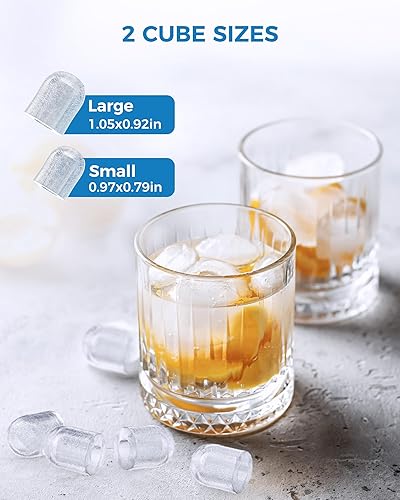 Miniatura 14 de COWSAR Máquina de hielo portátil con autolimpieza, 26.5 libras/24 horas, 6 minutos/9 piezas, cuchara de hielo y cesta, máquina de hielo de mano